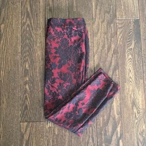 Red Floral Pants